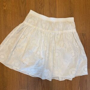 Old Navy White Eyelet Midi Skirt